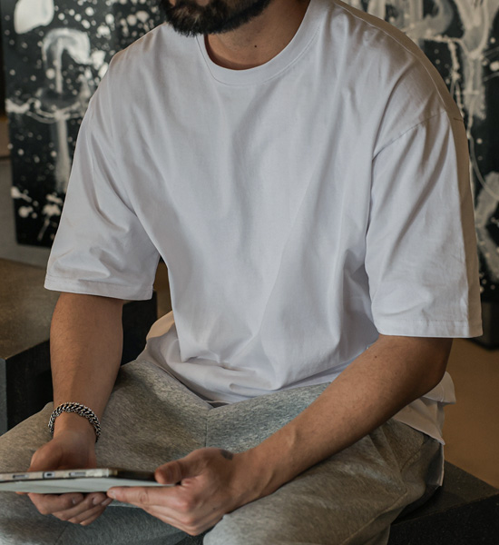 (L-5XL)<BR>키넌 分层 短袖T恤<BR><font color="#224f20"><b>*选择长度 (基础,+4CM,+8CM)</b></font>