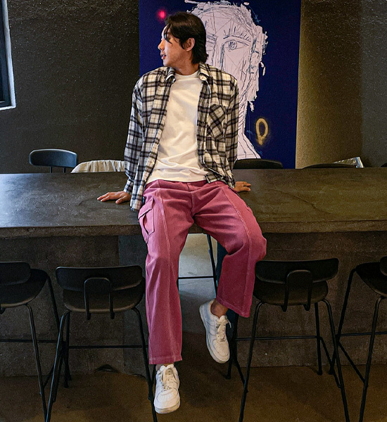 (L-5XL)<BR>타카디 格子衬衫