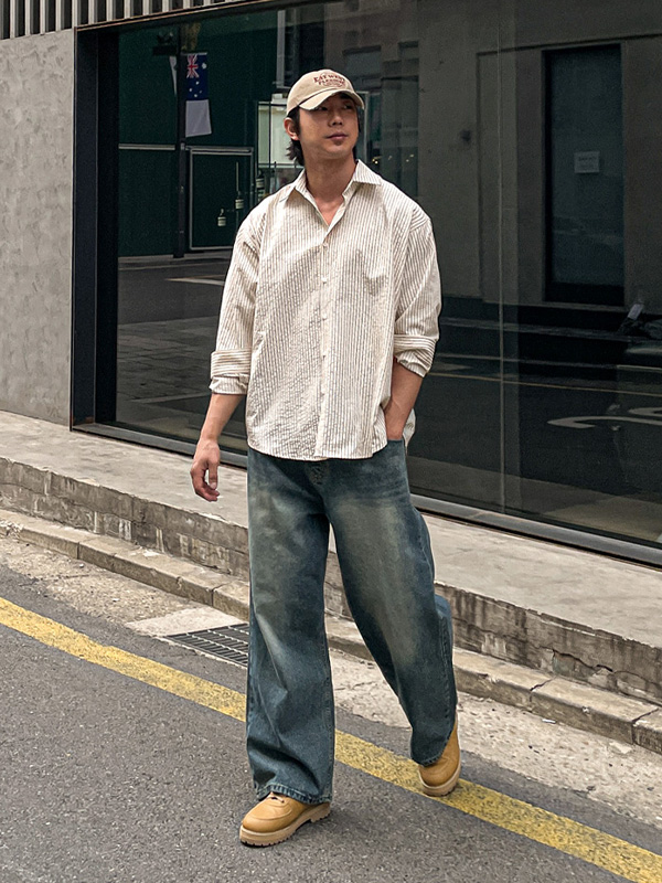 (XL-6XL)<BR>쿨란 半宽配合 牛仔松紧带裤 RA-1071