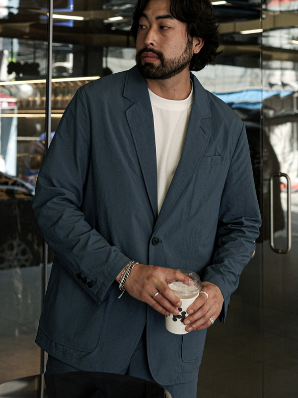 (L-5XL)<br>카퍼다 外套+반디버 标准配合 侧边带 宽松长裤