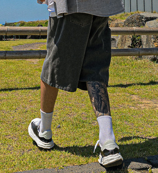 (XL-6XL)<BR>카르리 6부 松紧带裤