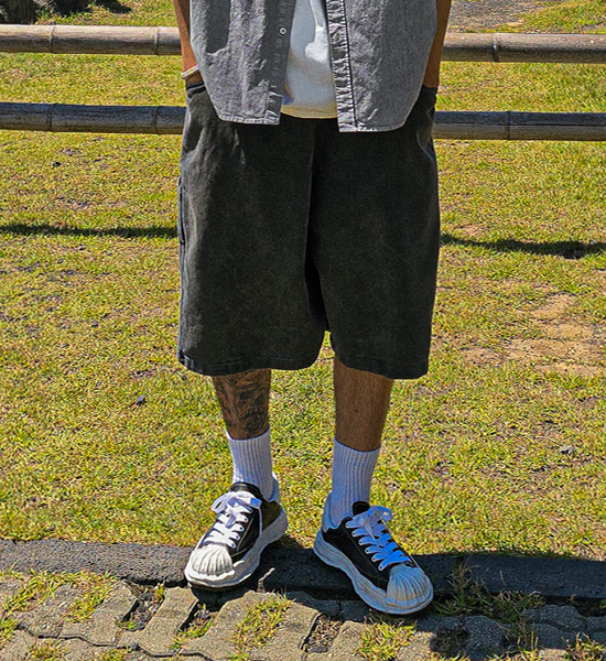 (XL-6XL)<BR>카르리 6부 松紧带裤