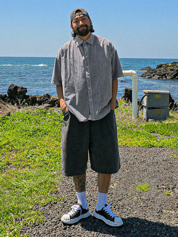 (XL-6XL)<BR>카르리 6부 松紧带裤