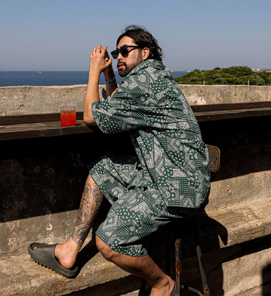 (XL-6XL)<BR>하투니 短袖衬衫+주나파니 6부 松紧带裤