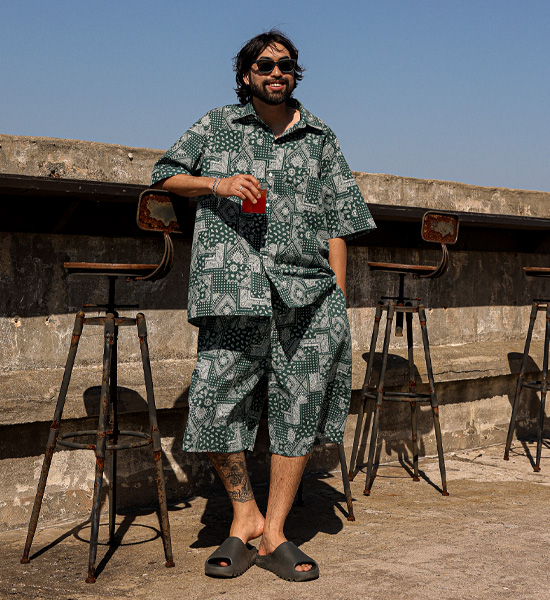 (XL-6XL)<BR>하투니 短袖衬衫+주나파니 6부 松紧带裤