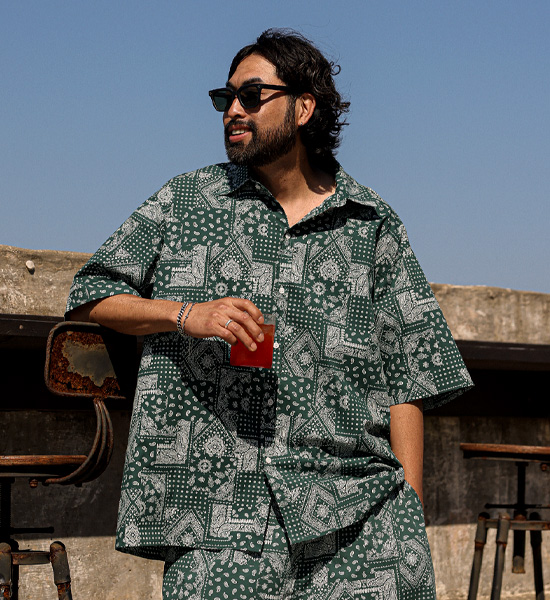 (XL-6XL)<BR>하투니 短袖衬衫+주나파니 6부 松紧带裤