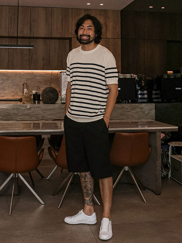 (L-5XL)<BR>자몰리 条纹 短袖针织品 DT23114<BR><B><FONT COLOR="#ff4800">[额外折扣]</FONT></B>