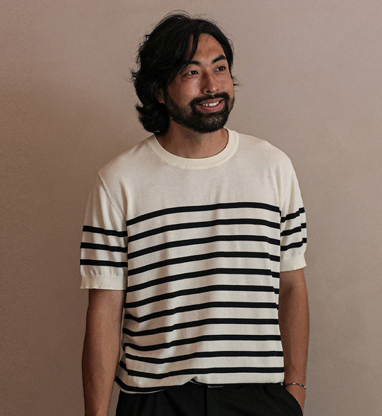 (L-5XL)<BR>자몰리 条纹 短袖针织品 DT23114<BR><B><FONT COLOR="#ff4800">[额外折扣]</FONT></B>