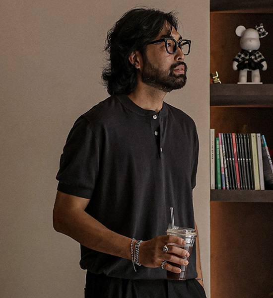 (L-5XL)<BR>모타사다 亨利颈 短袖针织品 DT5019<BR><B><FONT COLOR="#ff4800">[额外折扣]</FONT></B>