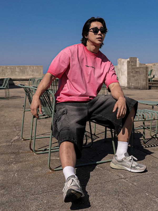 (XL-6XL)<BR>라소이 颜料 短袖T恤