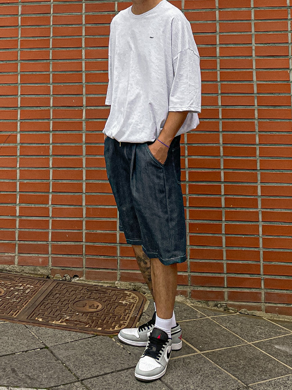 (L-5XL)<BR>치칼리 百慕大 无洗牛仔裤 松紧带裤