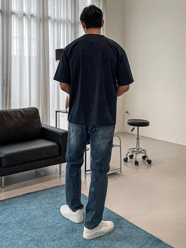 (L-4XL)<BR>휘호 修身 隐藏绑带 牛仔裤 RA-1067