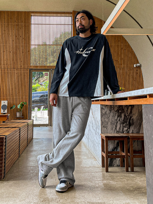 (S-4XL)<BR>코두바 半宽配合 松紧带裤