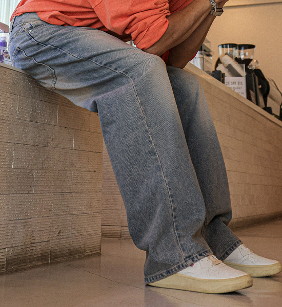 (S-6XL)<br>일라루 半宽配合 牛仔裤 38<br><font color="#098a09"><B>选择长度 (基础,长款+8cm)</B></font>