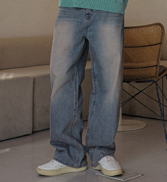 (S-6XL)<br>일라루 半宽配合 牛仔裤 38<br><font color="#098a09"><B>选择长度 (基础,长款+8cm)</B></font>