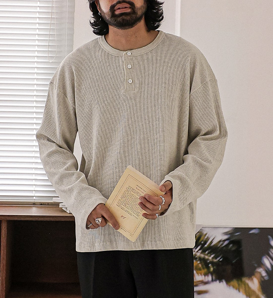 (XL-4XL)<BR>보올리 亨利颈 长袖t恤