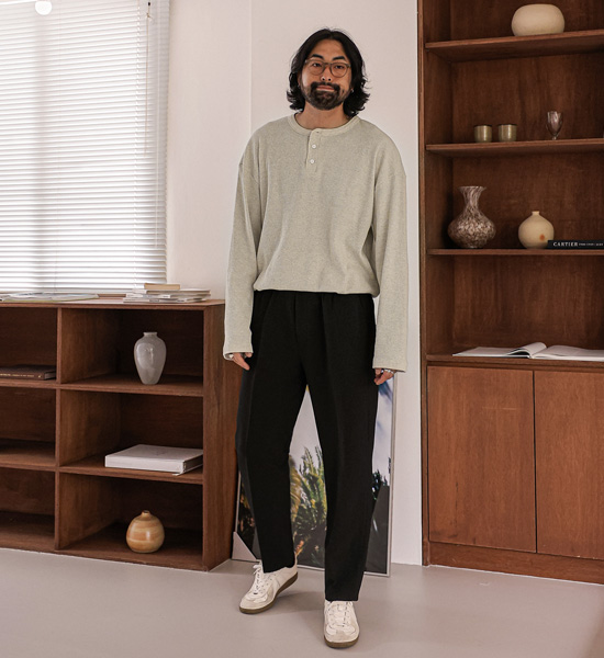 (XL-4XL)<BR>보올리 亨利颈 长袖t恤