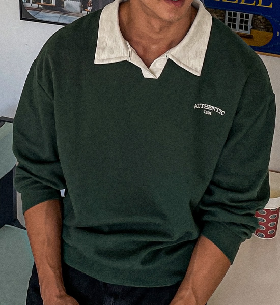 (L-5XL)<BR>마나드 领子卫衣