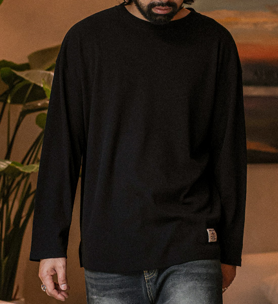 (L-5XL)<BR>나클로 华夫饼 长袖t恤<br><font color="#fb5ec9"><B>[1+1]</B></font>