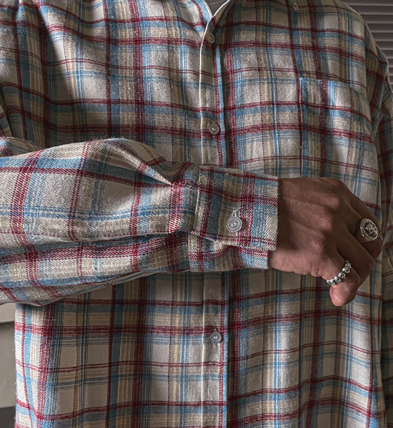 (XL-6XL)<BR>히크파드 格子衬衫