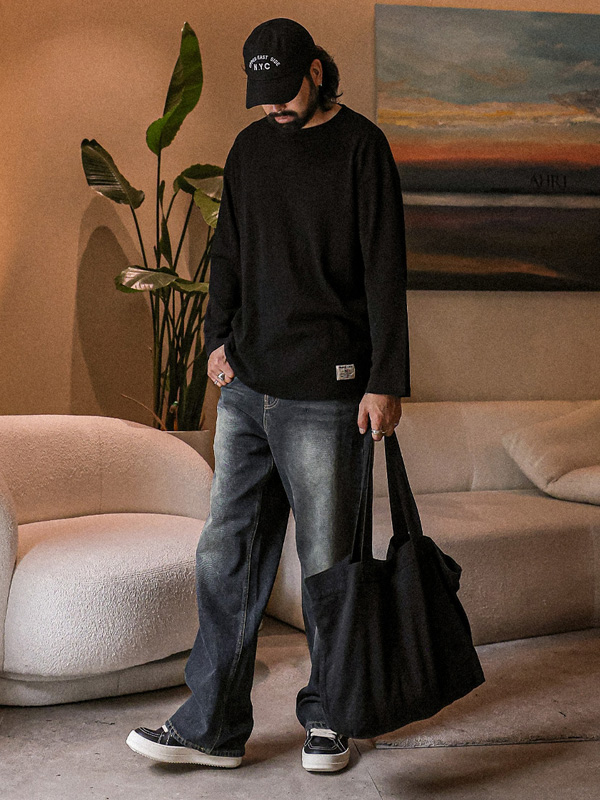 (S-6XL)<br>탄바드 半宽配合 牛仔裤 413