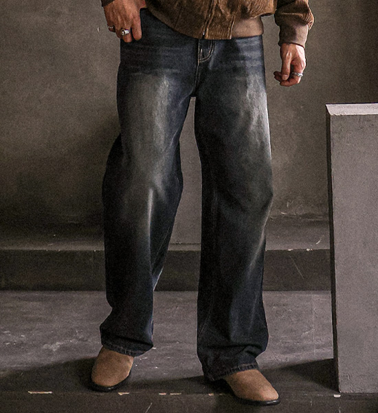 (S-4XL)<br>탄바드 半宽配合 牛仔裤 413