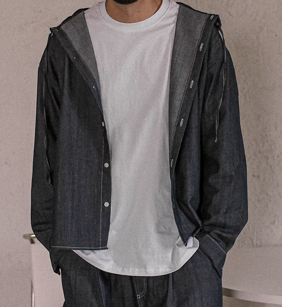 (L-5XL)<BR>뷰니시 无洗牛仔裤 连帽衫