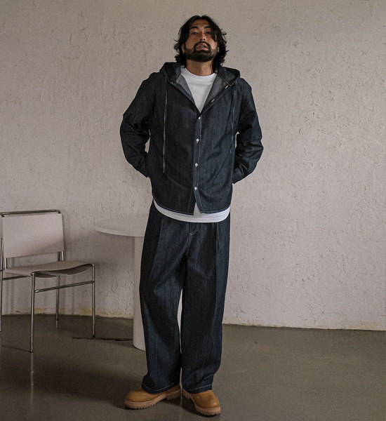 (L-5XL)<BR>뷰니시 无洗牛仔裤 连帽衫