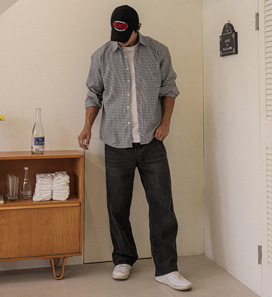 (2XL-5XL)<BR>해티드 格子衬衫