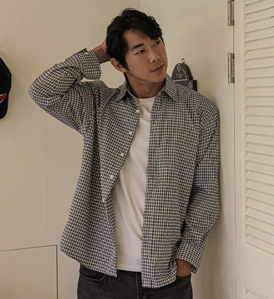 (2XL-5XL)<BR>해티드 格子衬衫