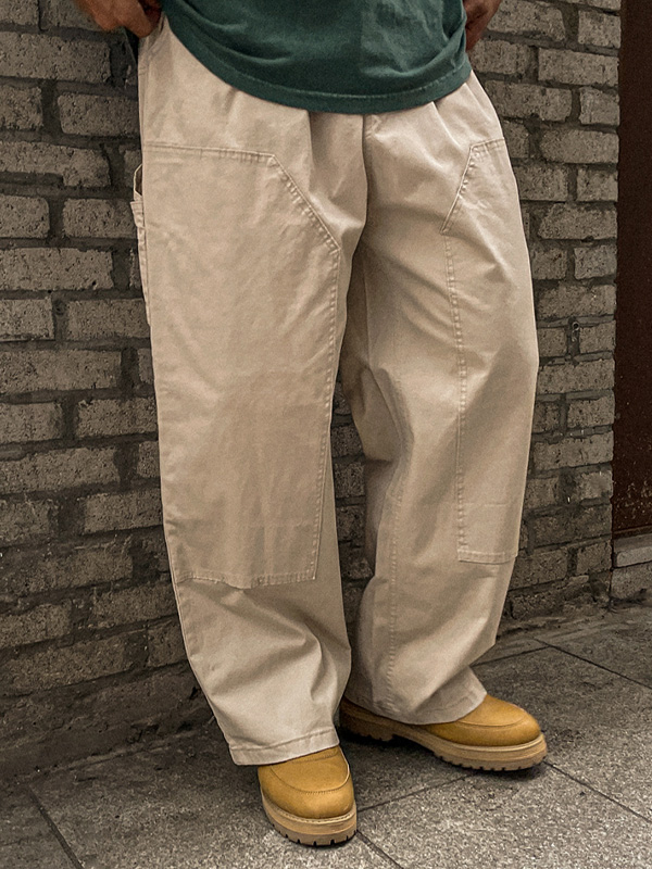 (L-4XL)<BR>아치호 半宽配合 松紧带裤