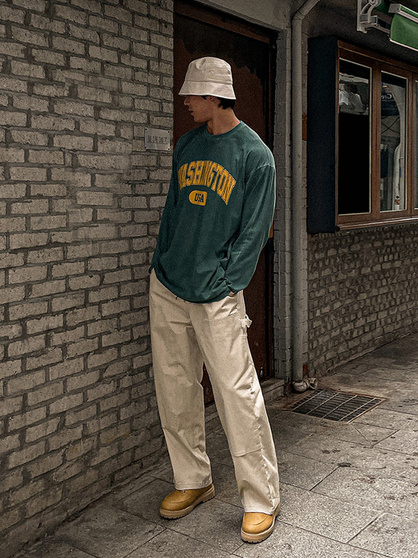 (L-5XL)<BR>리카파 颜料 长袖t恤