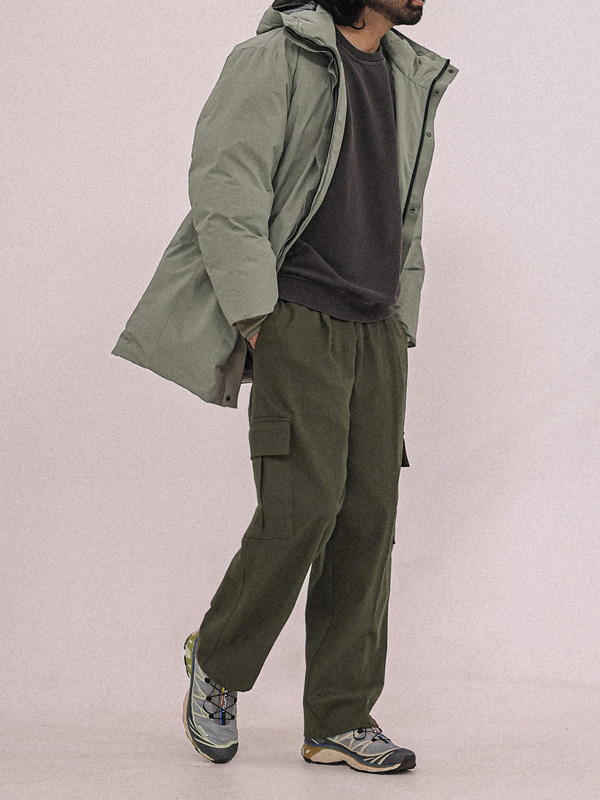 (M-5XL)<BR>키타우 半宽配合 货物松紧带裤 S77