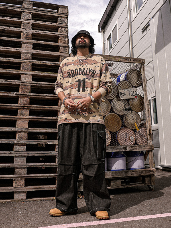 (2XL-5XL)<BR>카모일 长袖t恤