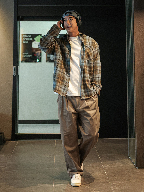 (M-5XL)<BR>타만루 半宽配合 松紧带裤 S71