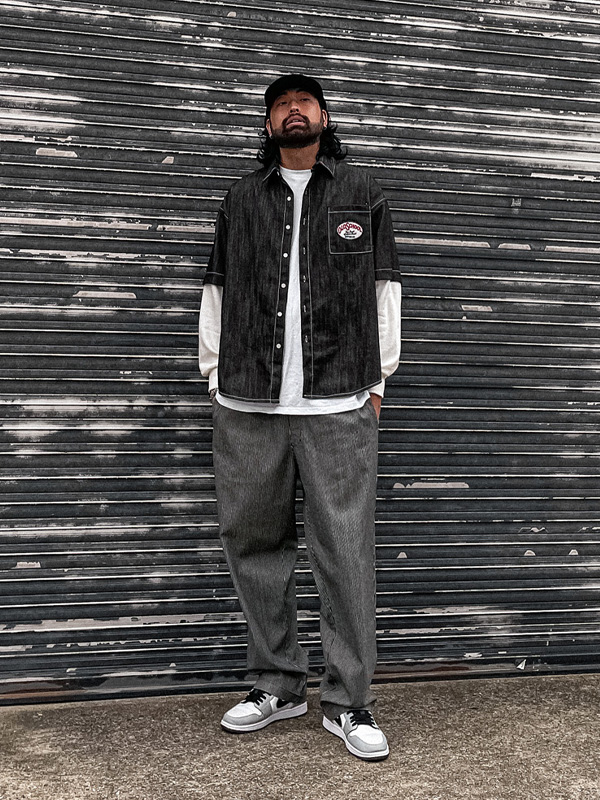 (XL-6XL)<BR>닝스토 分层 생지데님셔츠