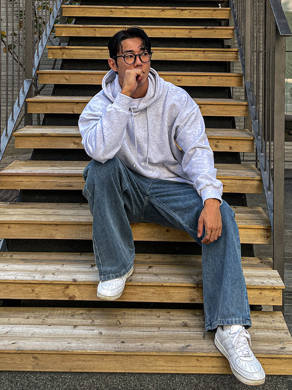 (M-4XL)<BR>로쑤 半宽配合 货运牛仔布 松紧带裤