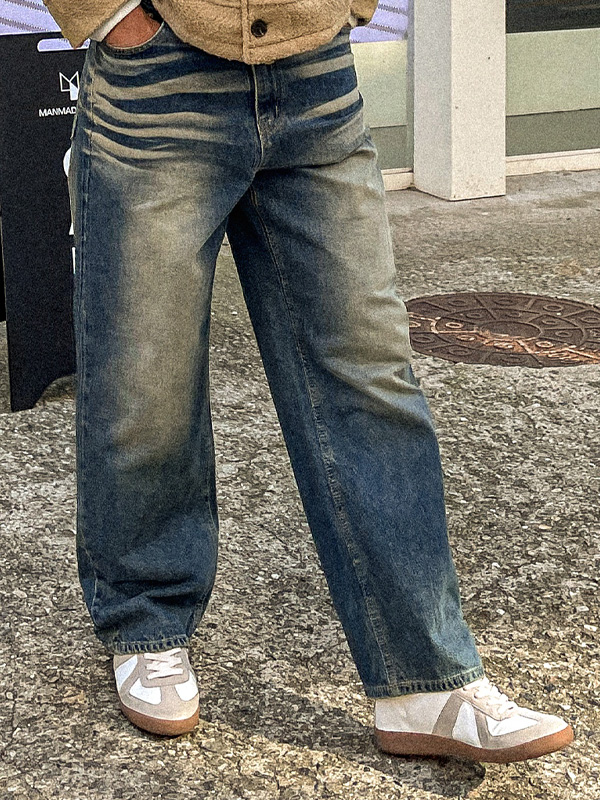 (S-6XL)<BR>칼로터 半宽配合 牛仔裤 410