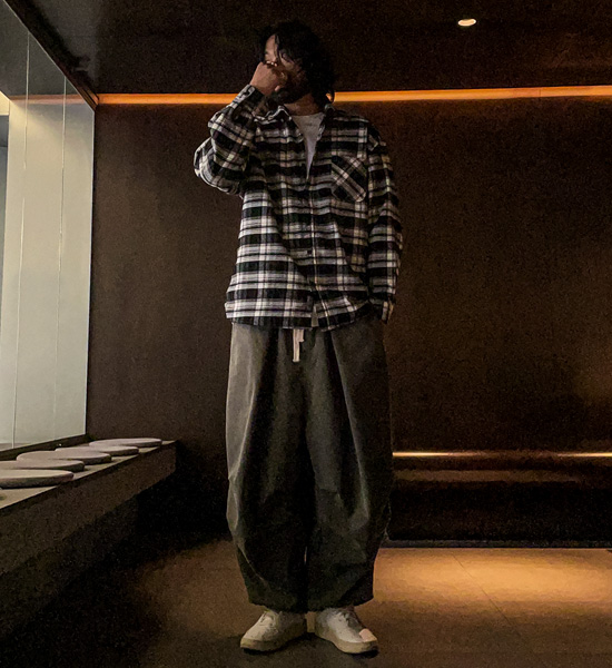 (L-5XL)<br>쥬피오 格子衬衫 N004