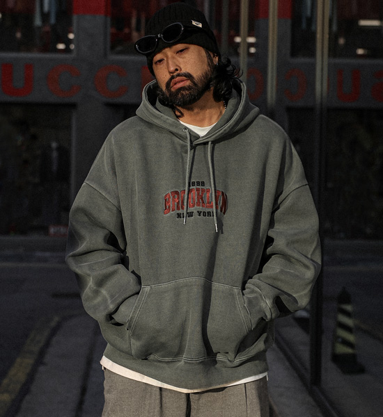 (XL-6XL)<BR>우츠보트 颜料 带帽T恤 T013