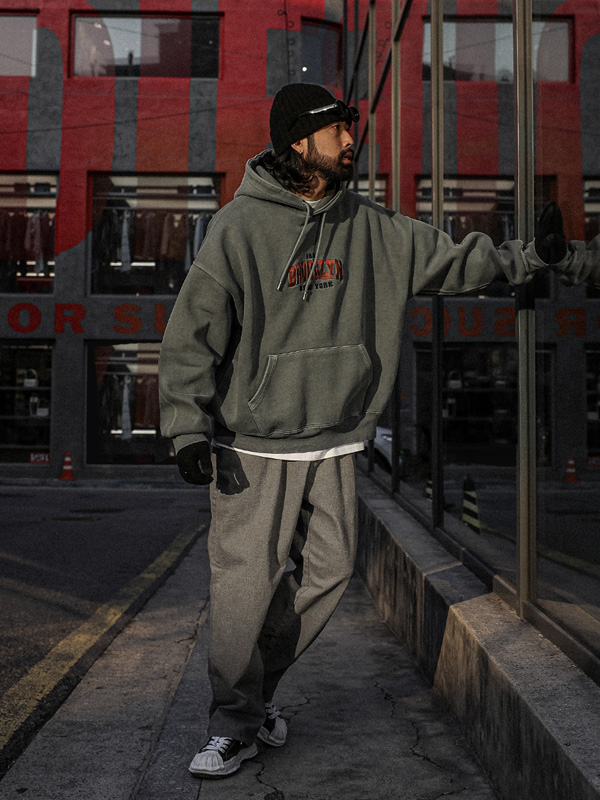 (XL-6XL)<BR>우츠보트 颜料 带帽T恤 T013