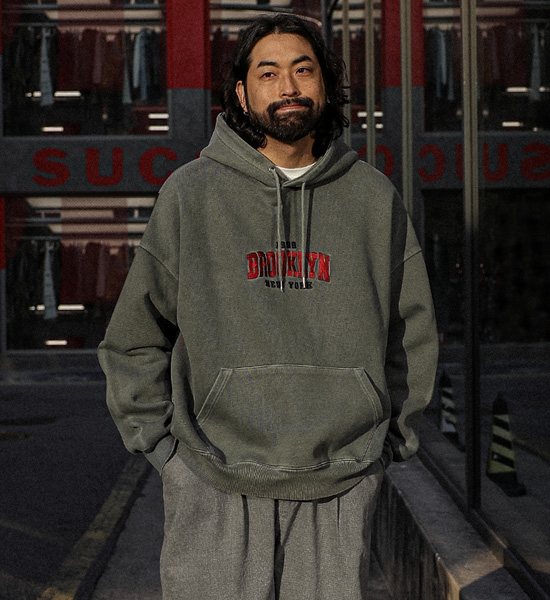 (XL-6XL)<BR>우츠보트 颜料 带帽T恤 T013