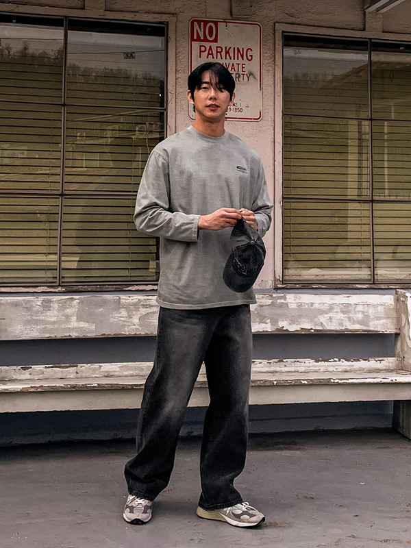 (XL-6XL)<BR>비라바다 颜料 长袖t恤