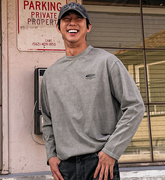 (XL-6XL)<BR>비라바다 颜料 长袖t恤