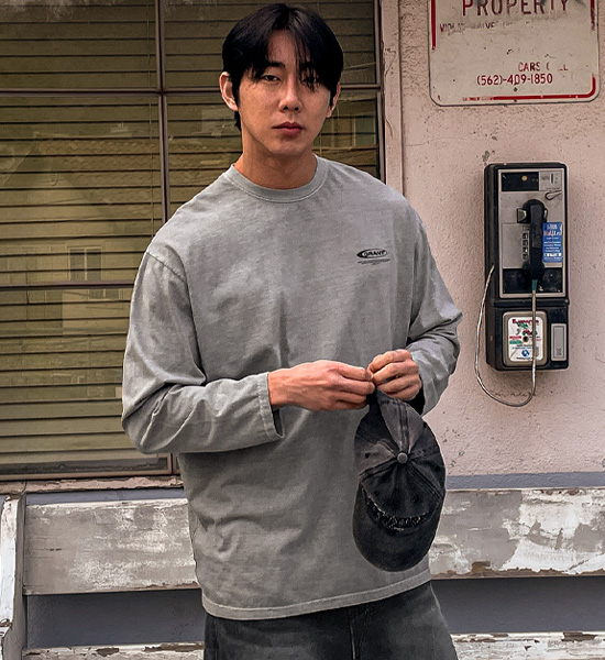 (XL-6XL)<BR>비라바다 颜料 长袖t恤