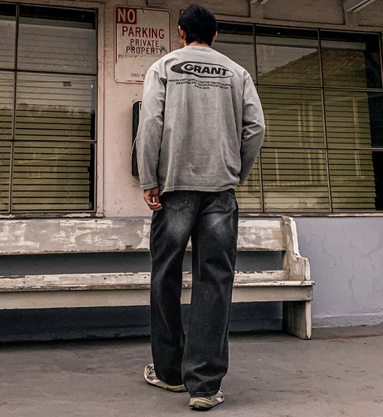 (XL-6XL)<BR>비라바다 颜料 长袖t恤