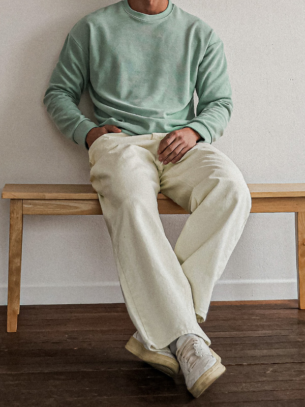 (S-2XL)<br>바타쿠다 半宽配合 棉裤 579