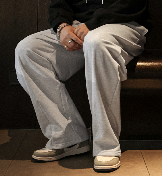 (L-4XL)<BR>카나드타 半宽配合 松紧带裤 16