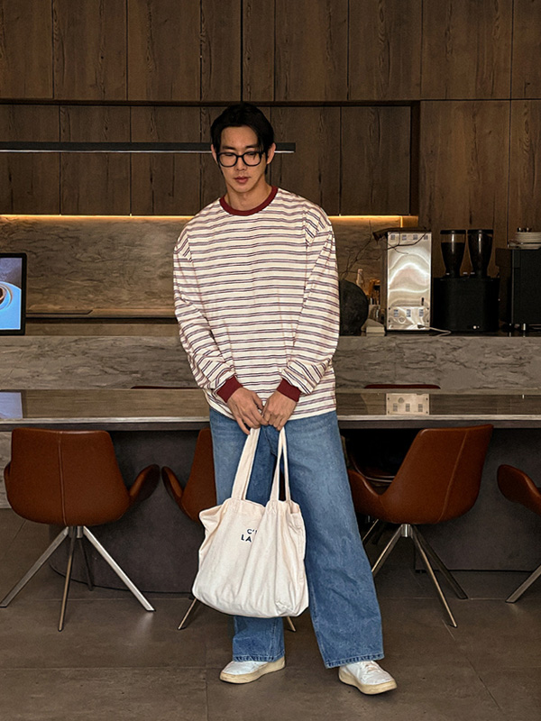 바티라수 条纹 长袖t恤