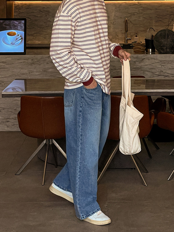 (XL-6XL)<BR>사밈스 半宽配合 牛仔松紧带裤 RA-1078